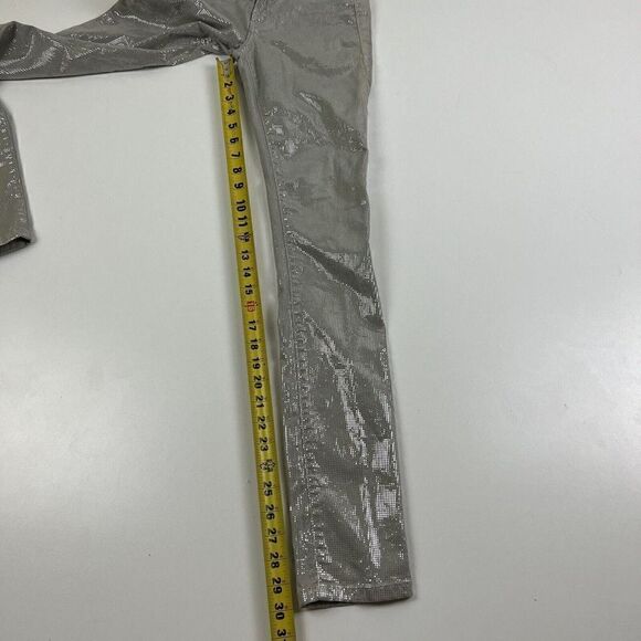 Women's Robin's Jean Silver Grey "Jane" Skinny Jeans Size 24 Embellished - Picture 4 of 12